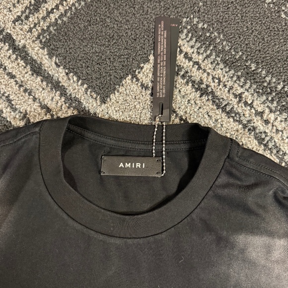 Amiri Art District Arch Logo T-Shirt Black Washed Mens Size Large - Picture 3 of 4